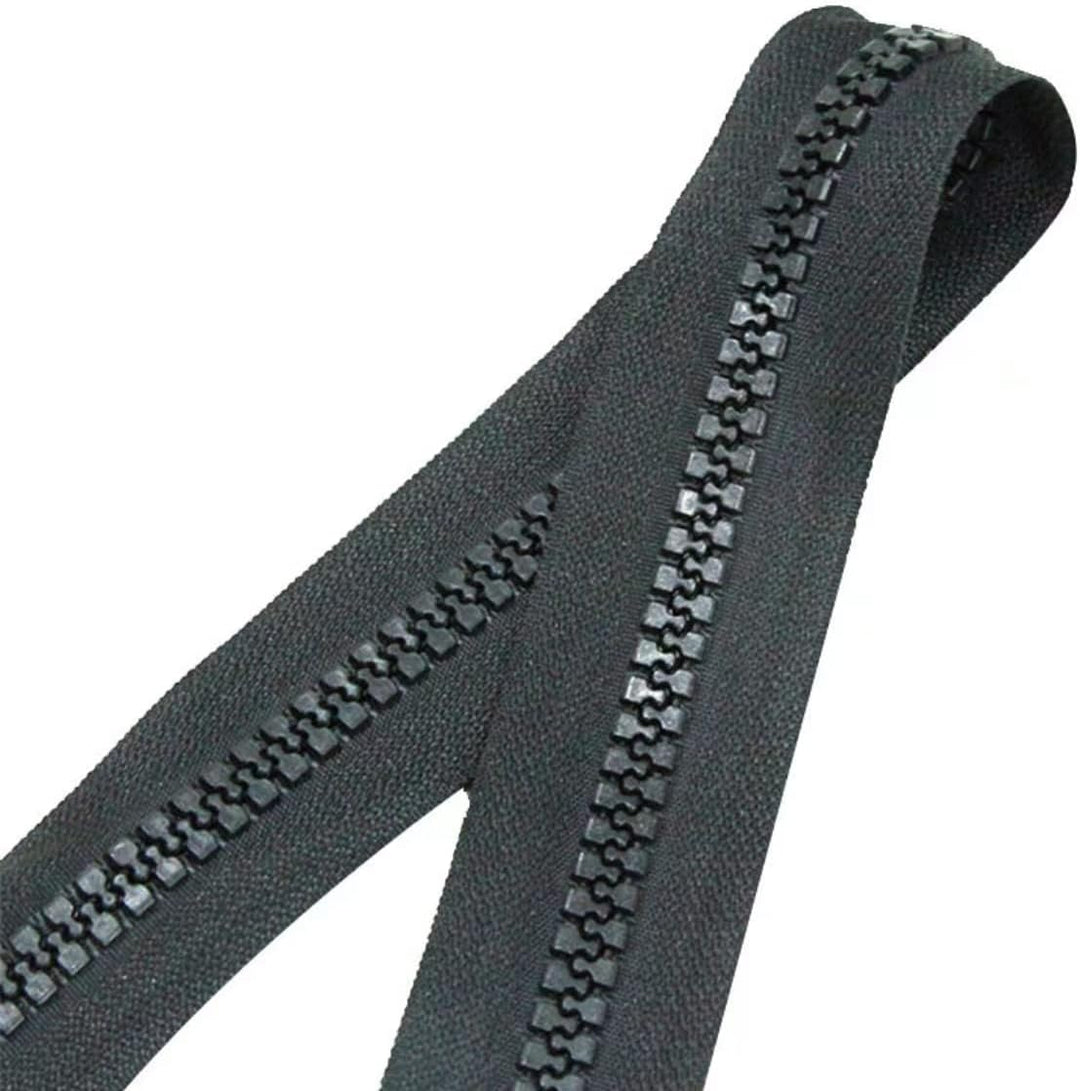 JYC CREATIVE 25 Meter/Rolle mit durchgehendem Reissverschluss + 10 Schieberegler aus Metall 5#, Reis