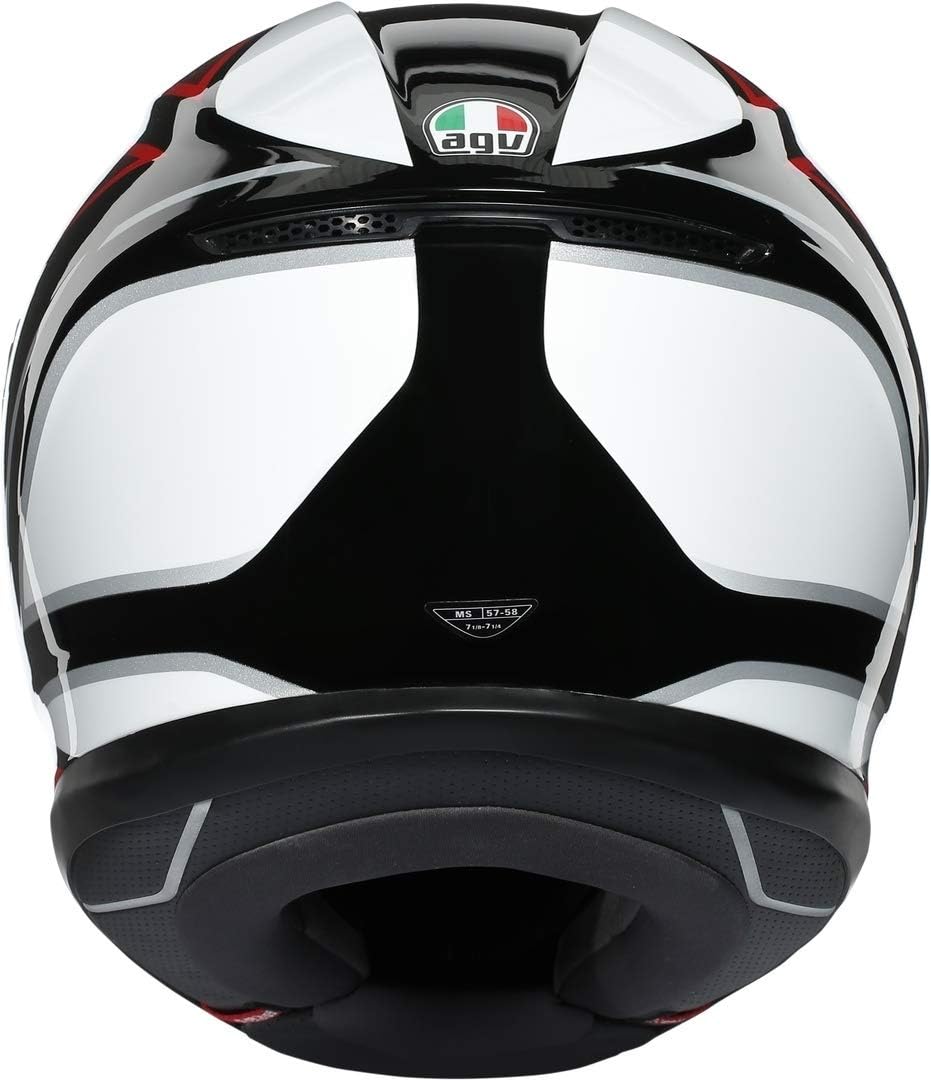 AGV Herren K6 Motorrad Helm XXL HYPHEN BLACK/RED/WHITE, XXL HYPHEN BLACK/RED/WHITE