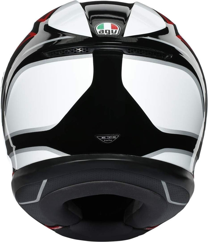 AGV Herren K6 Motorrad Helm XXL HYPHEN BLACK/RED/WHITE, XXL HYPHEN BLACK/RED/WHITE