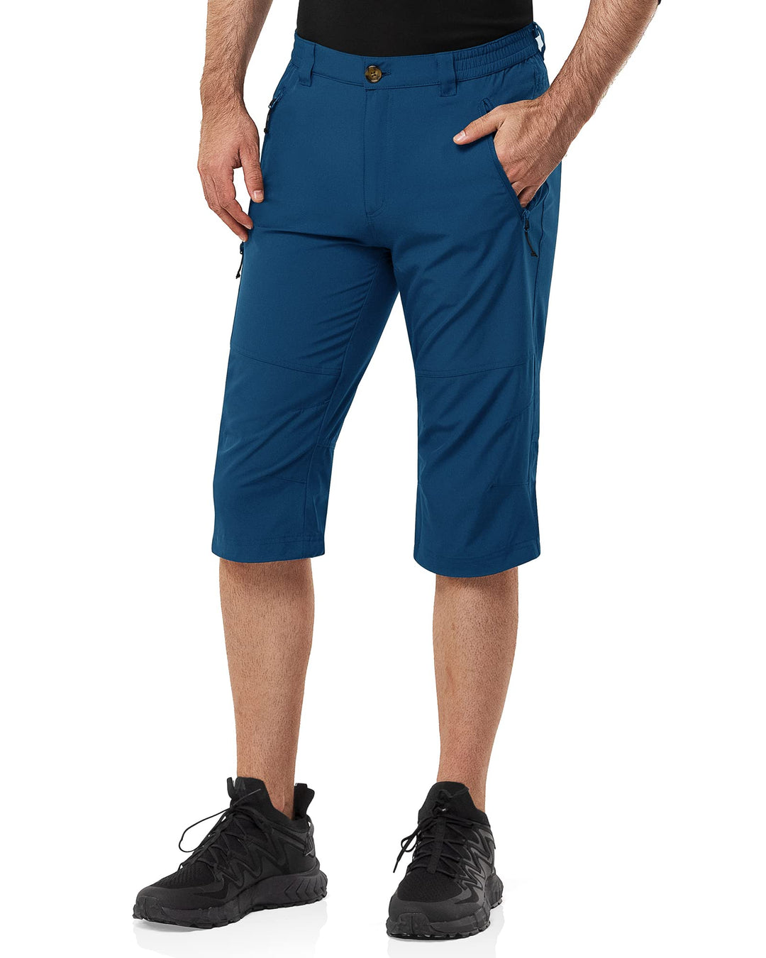 33,000ft Herren 3/4 Hose Cargo Shorts Kurze Wanderhose Stretch Leichte Radhose Sommer Capri Dreivier