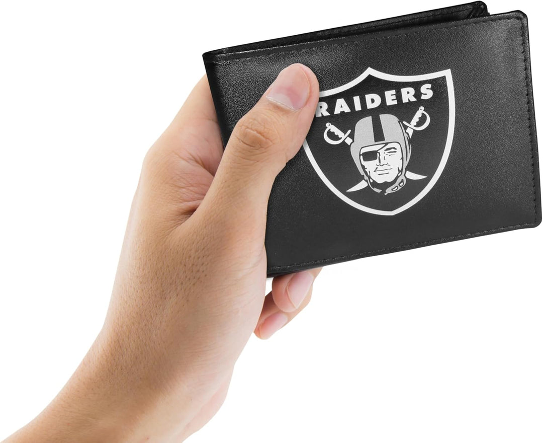 Siskiyou Sports Bi-fold Wallet Large Logo Las Vegas Raiders Einheitsgrösse Schwarz, Las Vegas Raider