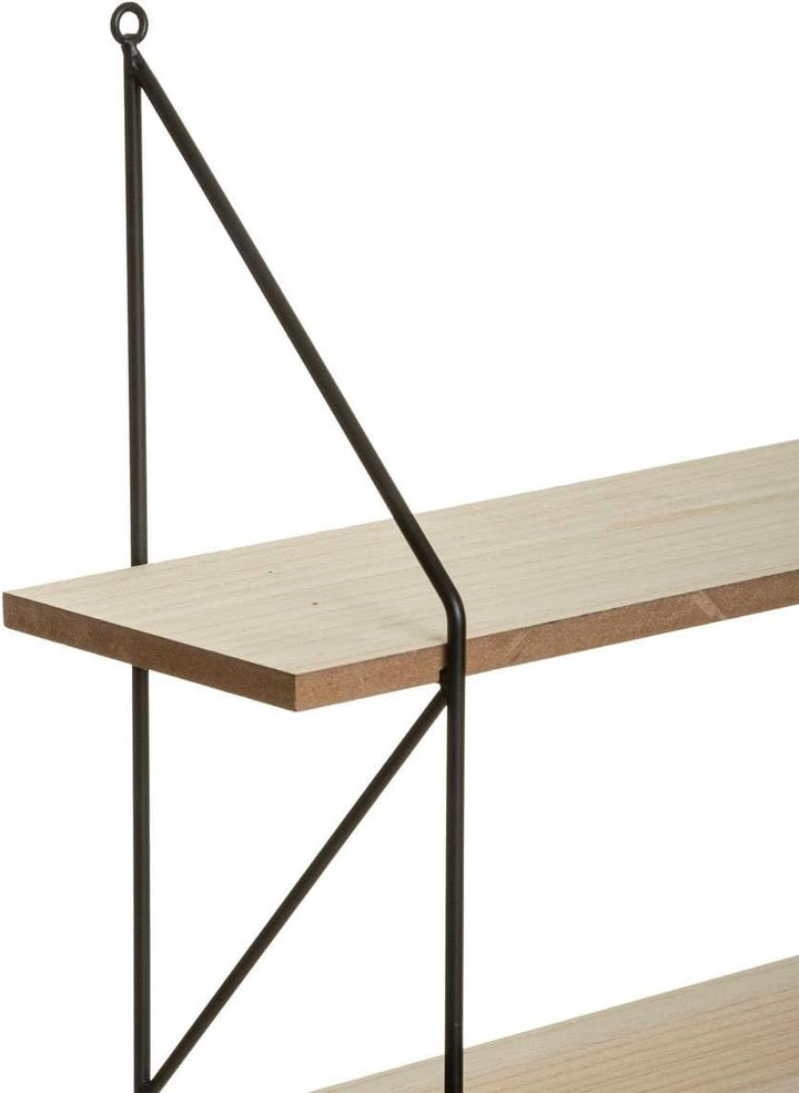 Regal Wand Iris aus Metall MDF-Holzplatte 60x80cm 4 Estantes Beige, 4 Estantes Beige