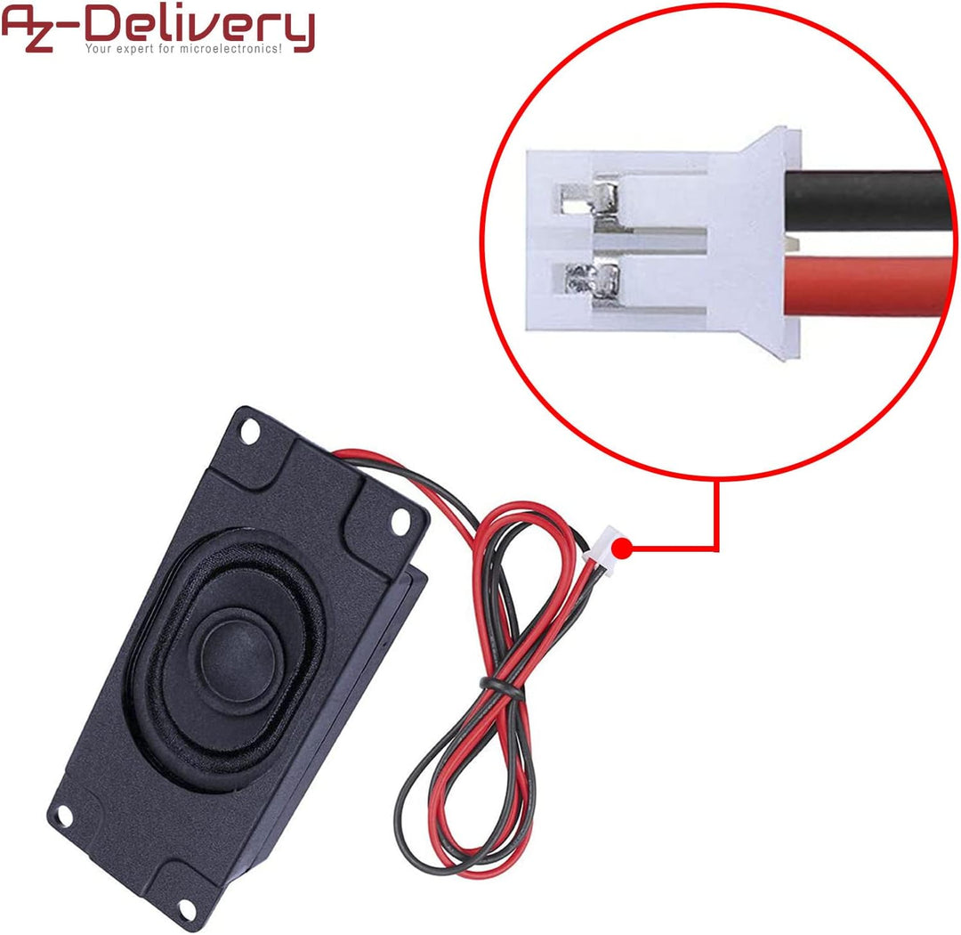 AZDelivery 10 Stück DFplayer Mini 3 Watt 8 Ohm tragbarer Mini-Lautsprecher mit JST-PH2.0 mm Pin Schn