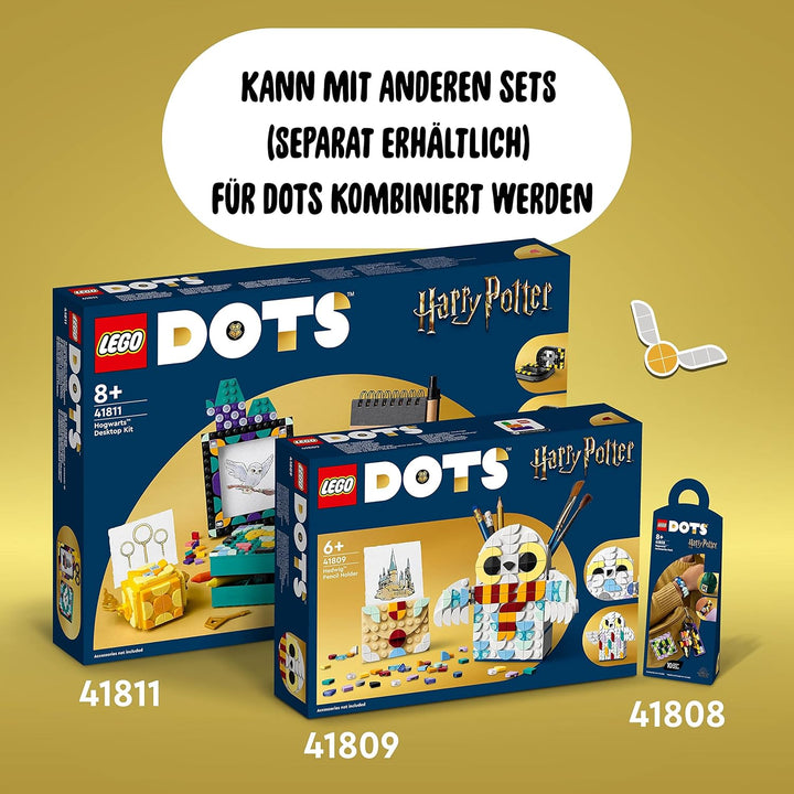 LEGO 41809 DOTS Hedwig Stiftehalter, Harry Potter Eule, Bleistifthalter und Notizhalter als Schreibt