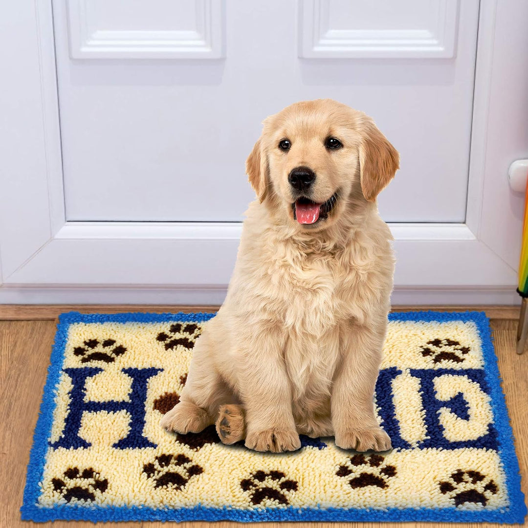 ROCKY&CHAO Knüpfteppich Zum Selber knüpfen, Knüpfsets Latch Hook Kit Selbst Knüpfen Set für Kinder u