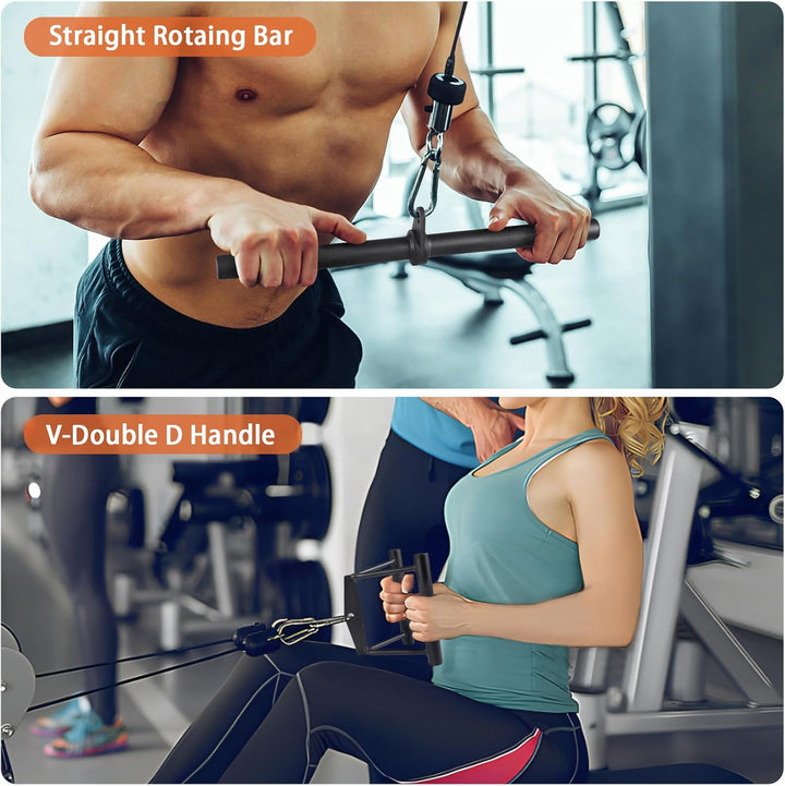 Workout Cable Machine Attachment for Home Gym, SERTT LAT Pulldown Attachments, Cable Accessories for