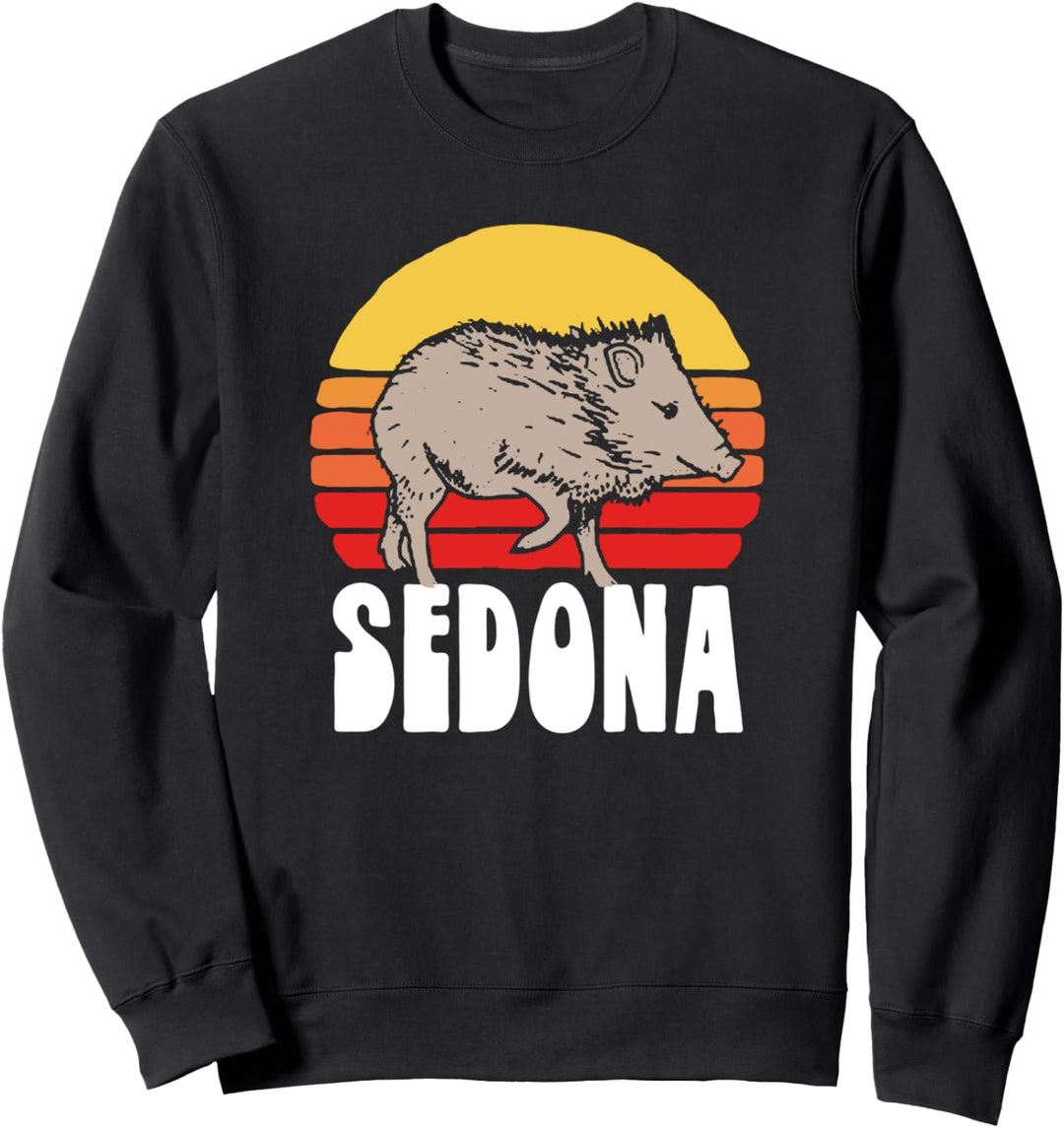 Sedona Javelina Vintage Retro 80s Sunset Cute Funny Arizona Sweatshirt