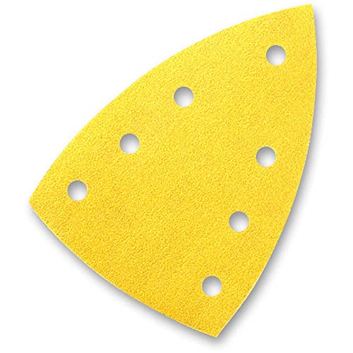 sia Abrasives Siarexx Siafast Delta Serie 1960 Schleifpapier, 7-Loch, 147 x 100 mm, Körnung 80, 100