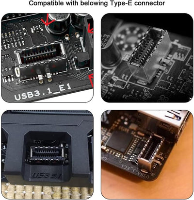 NFHK 3 x USB 3.1-Front-Panel-Header Buchse Typ E auf Stecker Typ A & Typ-C USB-C Motherboard Verläng