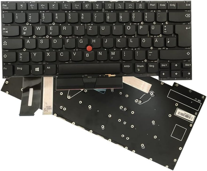 Gintai Ersatztaste Tastatur Deutsch Keyboard QWERTZ Backlit für Lenovo Thinkpad T490s 20NX 20NY, T49