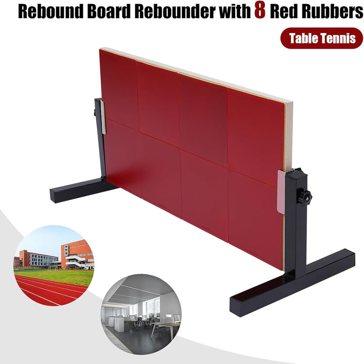 Tischtennis Returnbrett Tischtennis Rebound Board Mit 8 Gummis,360° Einstellbare Trainingsgerät RüCk