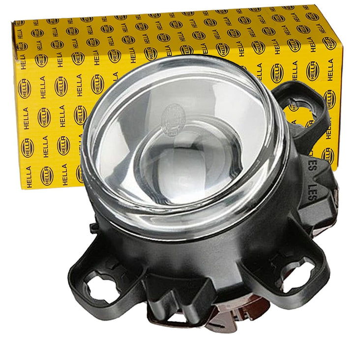 HELLA - Halogen/DE-Hauptscheinwerfer - 90mm Performance - 12V - rund - Einbau - glasklare Streuschei