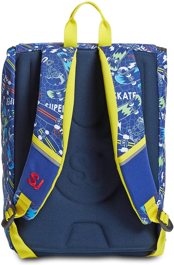 SJ Rucksack, Schulranzen für Grundschule, ab 1. Klasse, Erweiterbarer Schulranzen, Extra Volumen; Ge