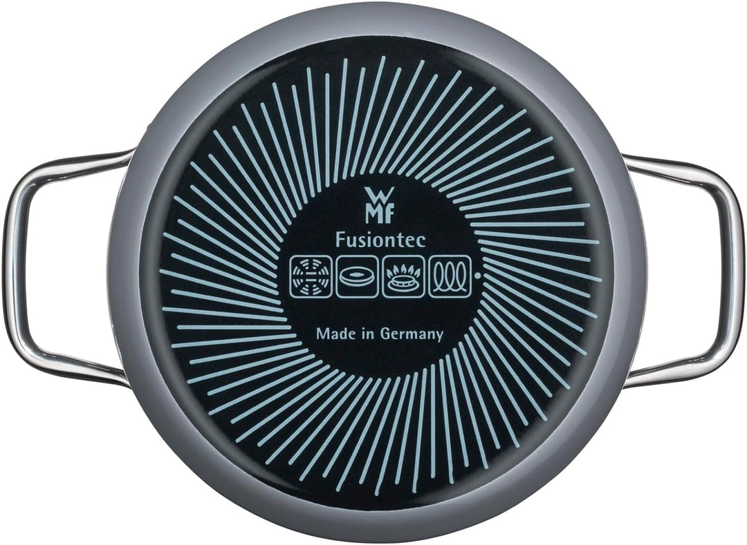 WMF Fusiontec Essential Kochtopf gross, 20 cm, Glasdeckel, Fleischtopf Induktion, 3,7l, High-Tech Ke