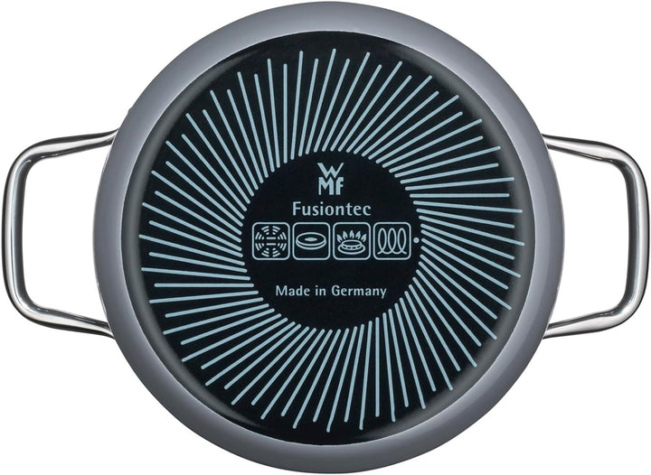 WMF Fusiontec Essential Kochtopf gross, 20 cm, Glasdeckel, Fleischtopf Induktion, 3,7l, High-Tech Ke