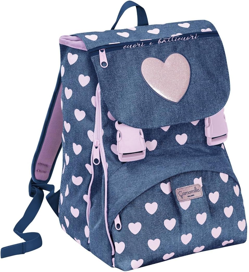 Seven Big Ausziehbarer Rucksack — Kamillenherzen und Herzschläge — Schule & Freizeit — Mädchen, Mädc