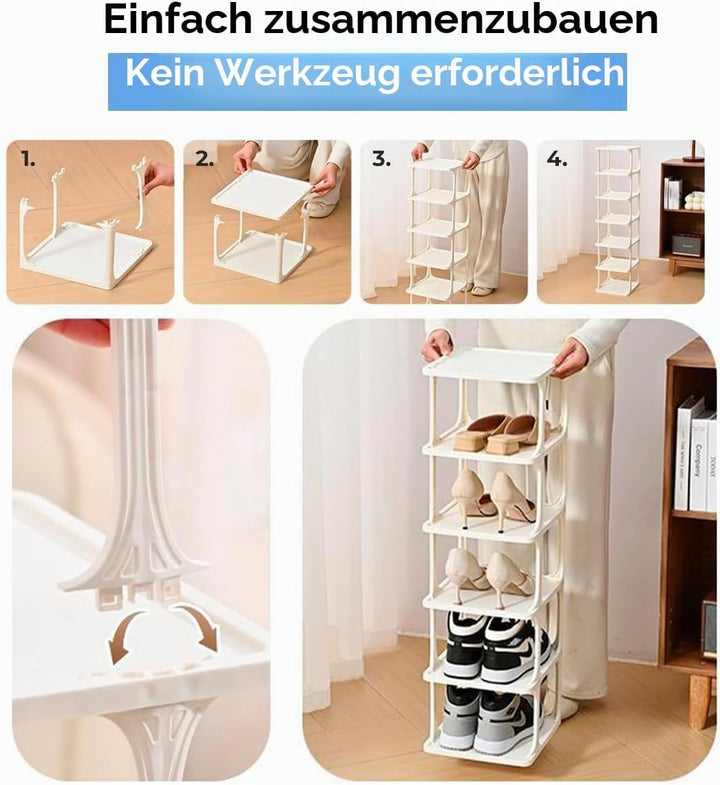 Shoe Organizer Mit Allen Arten Von Schuhen Kompatibel. Schuhorganizer Platzsparend Um Den Schrank Zu