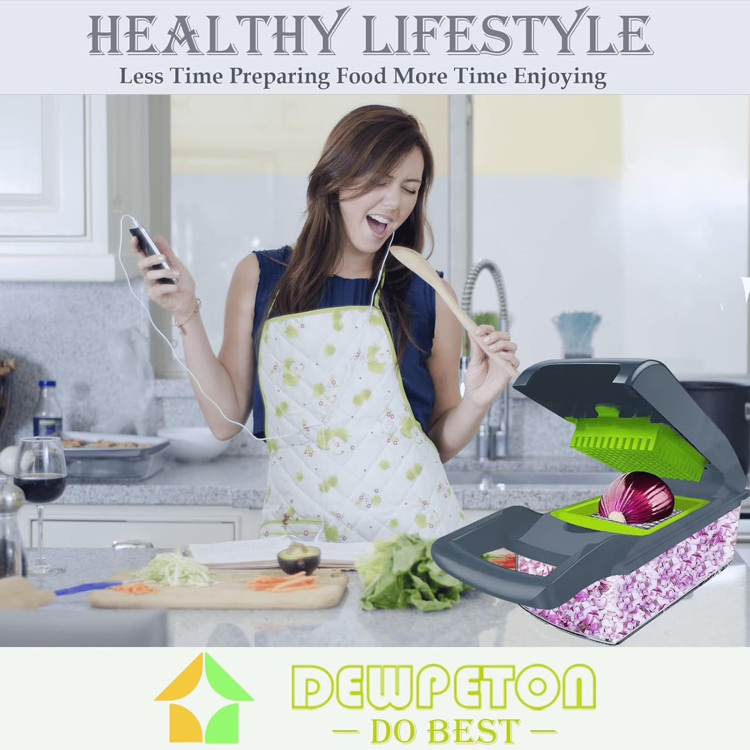 Gemüseschneider Gemüsehobel Reibe Zwiebelschneider Mandoline Dicer Chopper Küchenreibe Gemüsereibe,