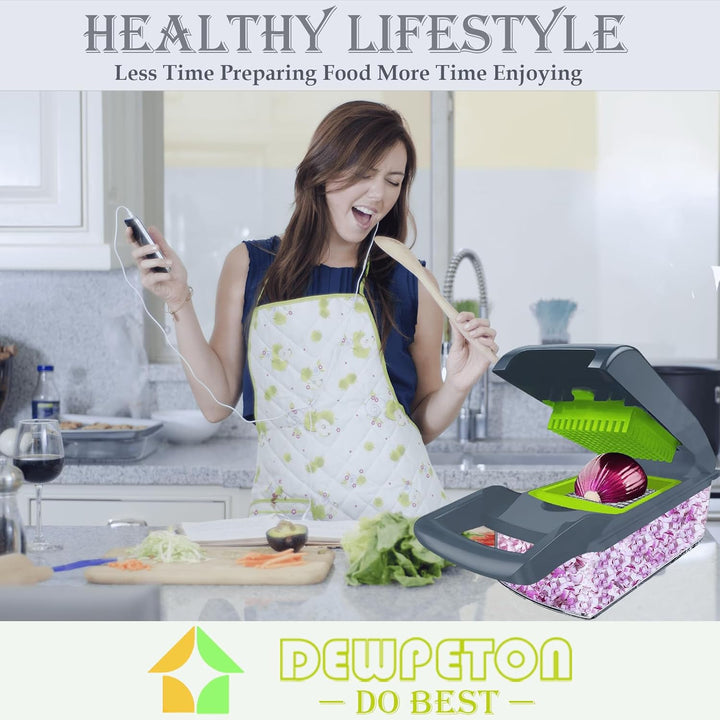 Gemüseschneider Gemüsehobel Reibe Zwiebelschneider Mandoline Dicer Chopper Küchenreibe Gemüsereibe,