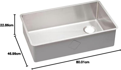 Elkay ECTRU30179R Crosstown Single Bowl Undermount Stainless Steel Kitchen Sink