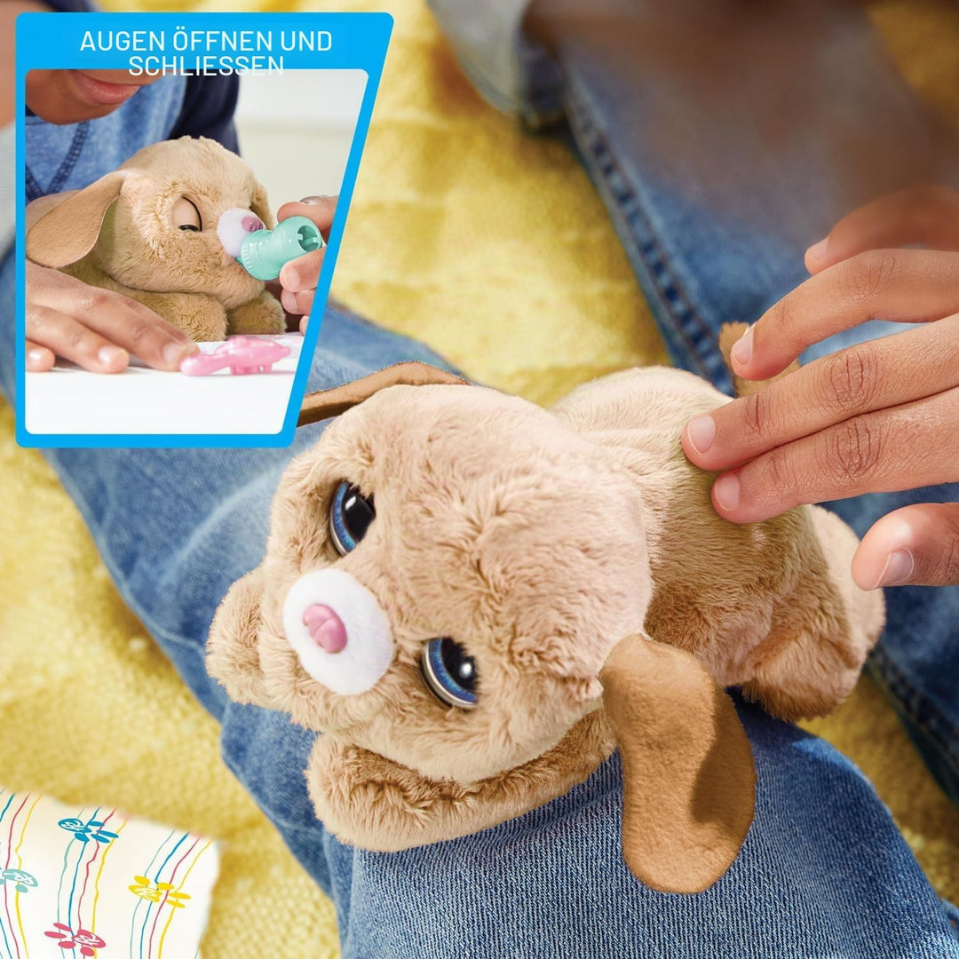 Just Play furReal Newborns Welpe, interaktives Haustier, Kleiner Plüschwelpe mit Soundeffekten und B