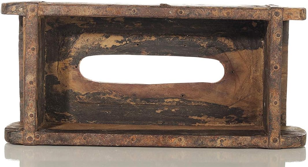 Tissuebox Ziegelform Holz Braun ca.31x15cm Kosmetiktuch-Box Taschentuch
