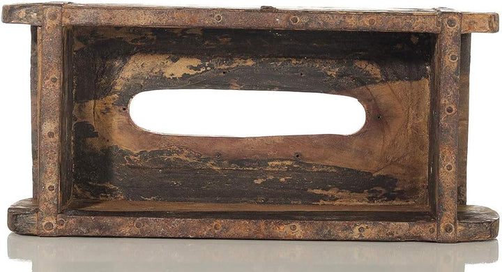 Tissuebox Ziegelform Holz Braun ca.31x15cm Kosmetiktuch-Box Taschentuch