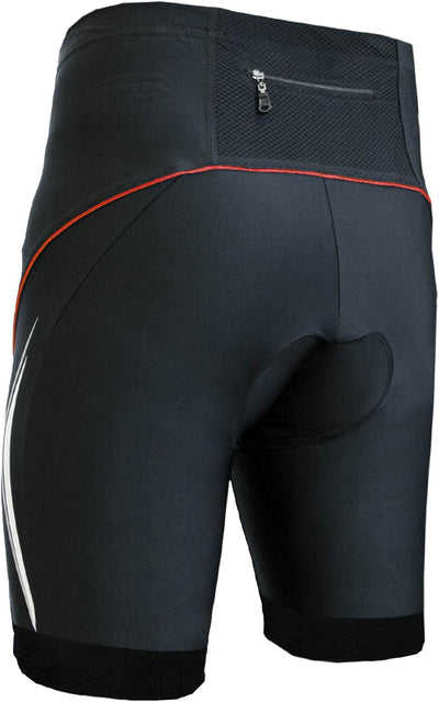 Berkner - Derek - Fahrradhose, Bikehose kurz, Radhose in schwarz rot blau grün Weiss Schwarz - Rot X