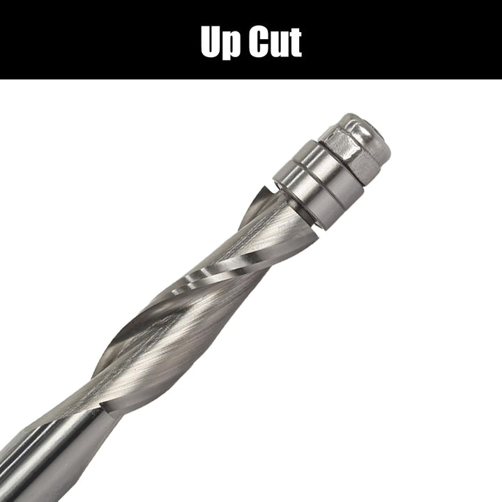 AKYLIN Spiral Bündigfräser 8mm Schaft，Up Cut Spiralfräser für Oberfräse，8 mm Schnittdurchmesser，28.6