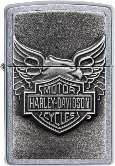 Zippo Harley-Davidson Eagle Wings Pocket Lighter Street Chrome, Street Chrome