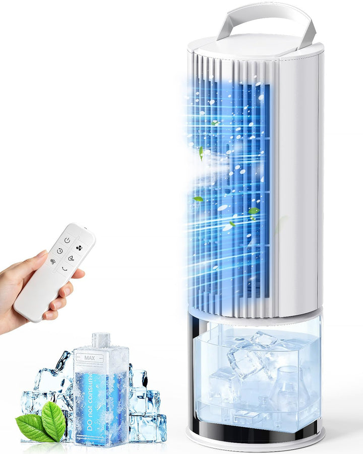 Mobile Klimaanlage 6in1, Luftkühler mit 3 Geschwindigkeiten, Turbo-Modus, Schlafwind, Nebelfunktion