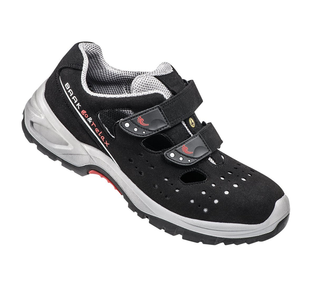 BAAK Sicherheitssandalen S1P "Hardy" Industrial Extraweit - Go&Relax. 1 Stück. 48. Schwarz/Weiss. 72