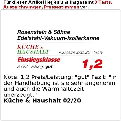 Rosenstein & Söhne Pump Isolierkanne: 2er-Set doppelwandige Vakuum-Isolierkannen mit Pumpsystem, je