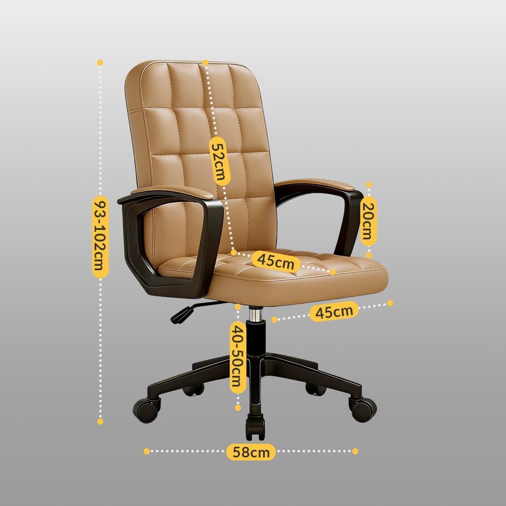 Leder Ergonomische Schreibtischstuhl-Bürostuhl, 360 ° Schwenk Mit Hoher Dichte, Höhepunkt, Höhe Eins