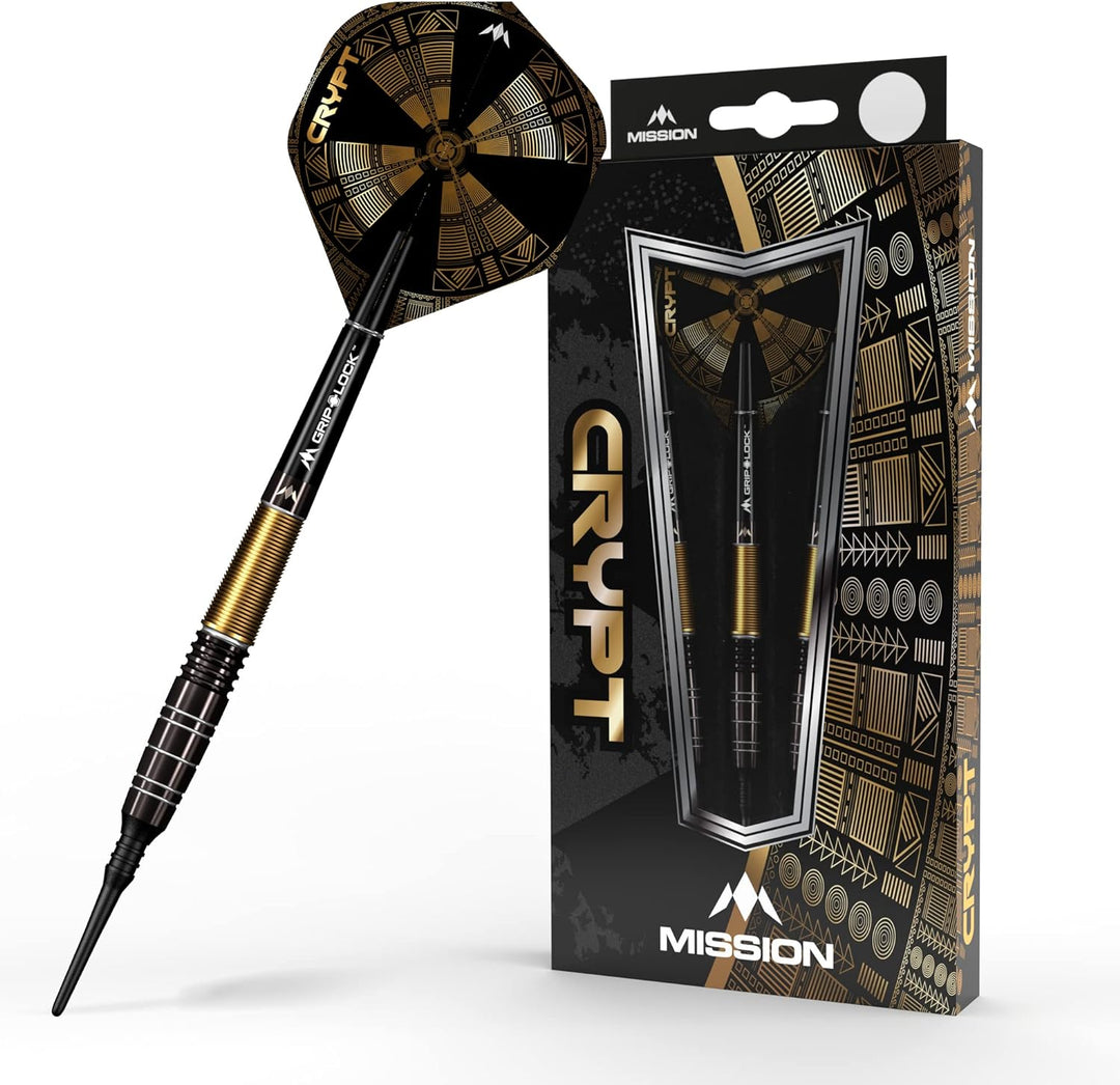 Mission Crypt Black & Gold PVD M1 90% Softdarts 20 Gramm