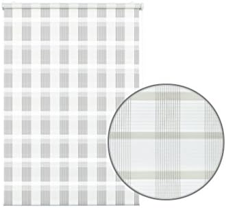 Doppelrollo zum Klemmen oder Kleben, Duo-Rollo/ Seitenzugrollo, Transparente und blickdichte Streife