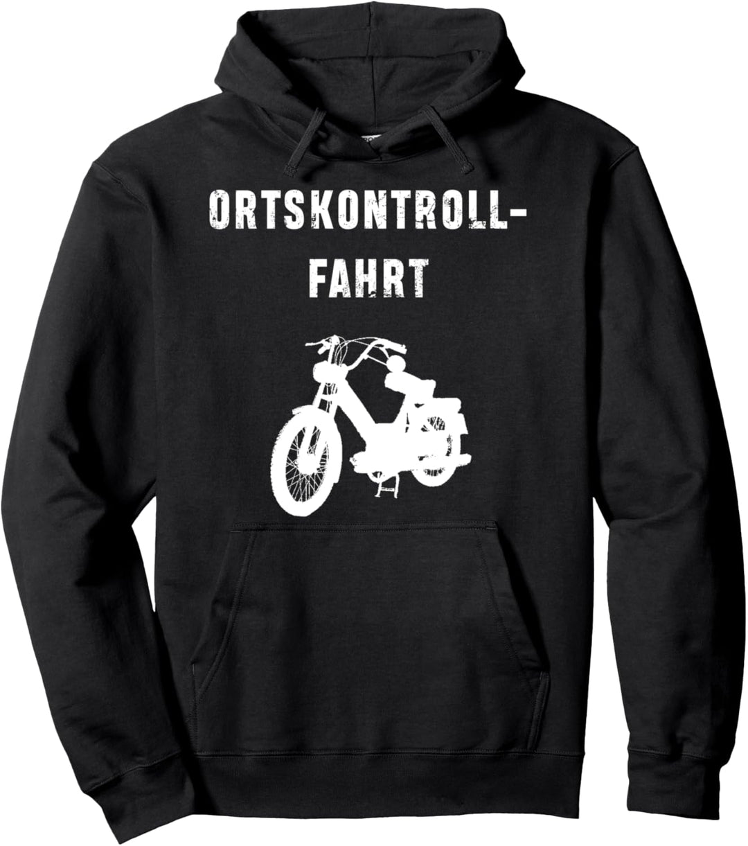 Moped Dorf spekulieren fahren Ortskontrollfahrt OKF Pullover Hoodie
