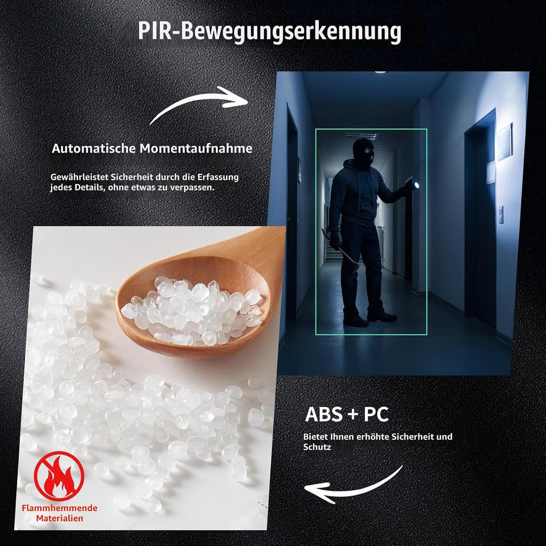 Türklingel mit 4,3 Zoll Monitor und Kabellose Kamera – Video Türklingel ohne WLAN, 2-Wege-Audio HD K