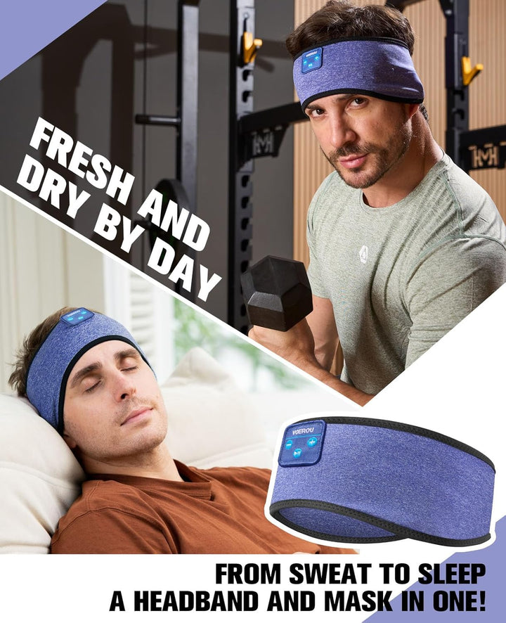 Voerou Bluetooth Schlafkopfhörer, Blue