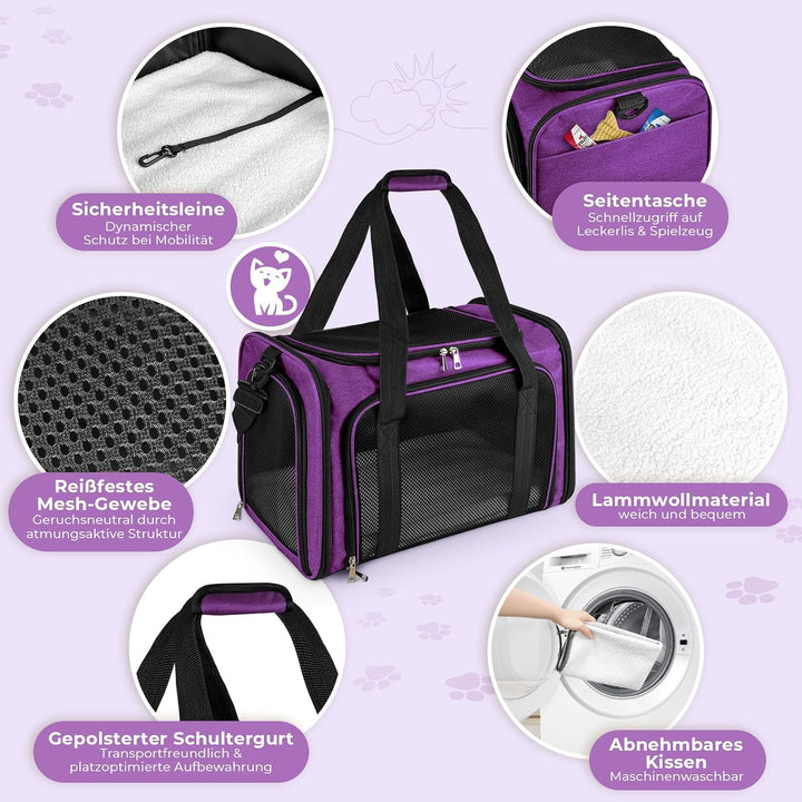 Transporttasche für Katze Hund, Hundetransportbox | Faltbare Katzentransportbox, tragbar, 5kg Katzen