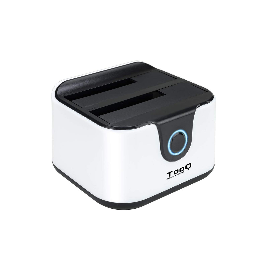 TooQ TQDS-802BW - Dockingstation Anschlussbasis mit doppeltem SATA Schacht für 2,5 und 3,5 Zoll Lauf