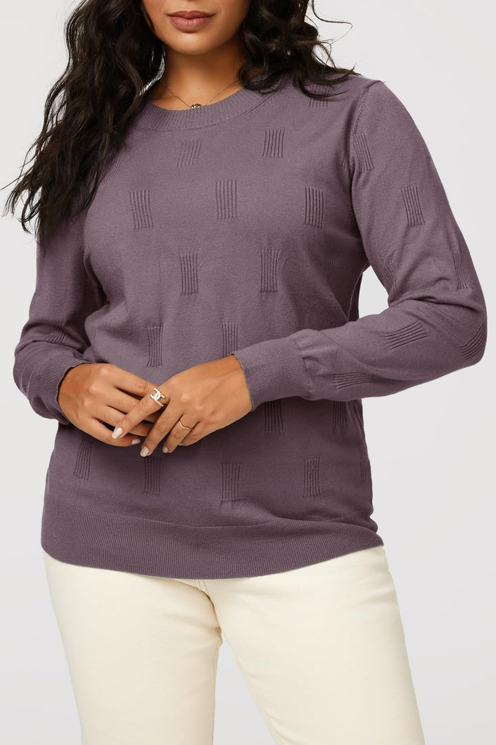 Arach&Cloz Pullover Damen Kurzarm/Langarm Herbst Winter Strickpullover Rundhals Oberteile Pulli Swea