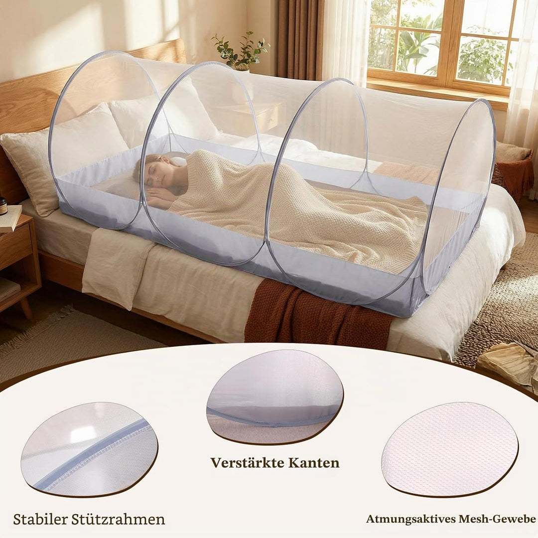 Pop-up Moskitonetz, 190 x 90 x 90cm Ultraleichtes Faltbares Moskitonetz für Outdoor Indoor, Gross Tr