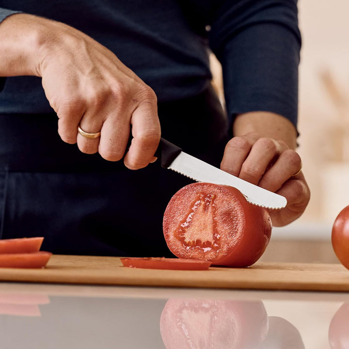 Swiss Classic Tafelbesteck mit Tomatenmesser, 24-teilig, schwarz Single, Single