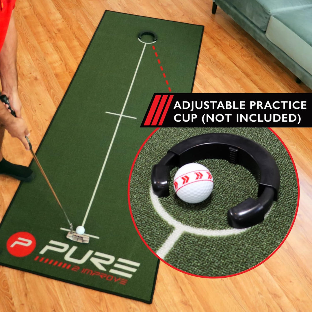 Pure2Improve Unisex-Adult Golf Puttingmatte 237x80cm Grün, 237x80cm Grün