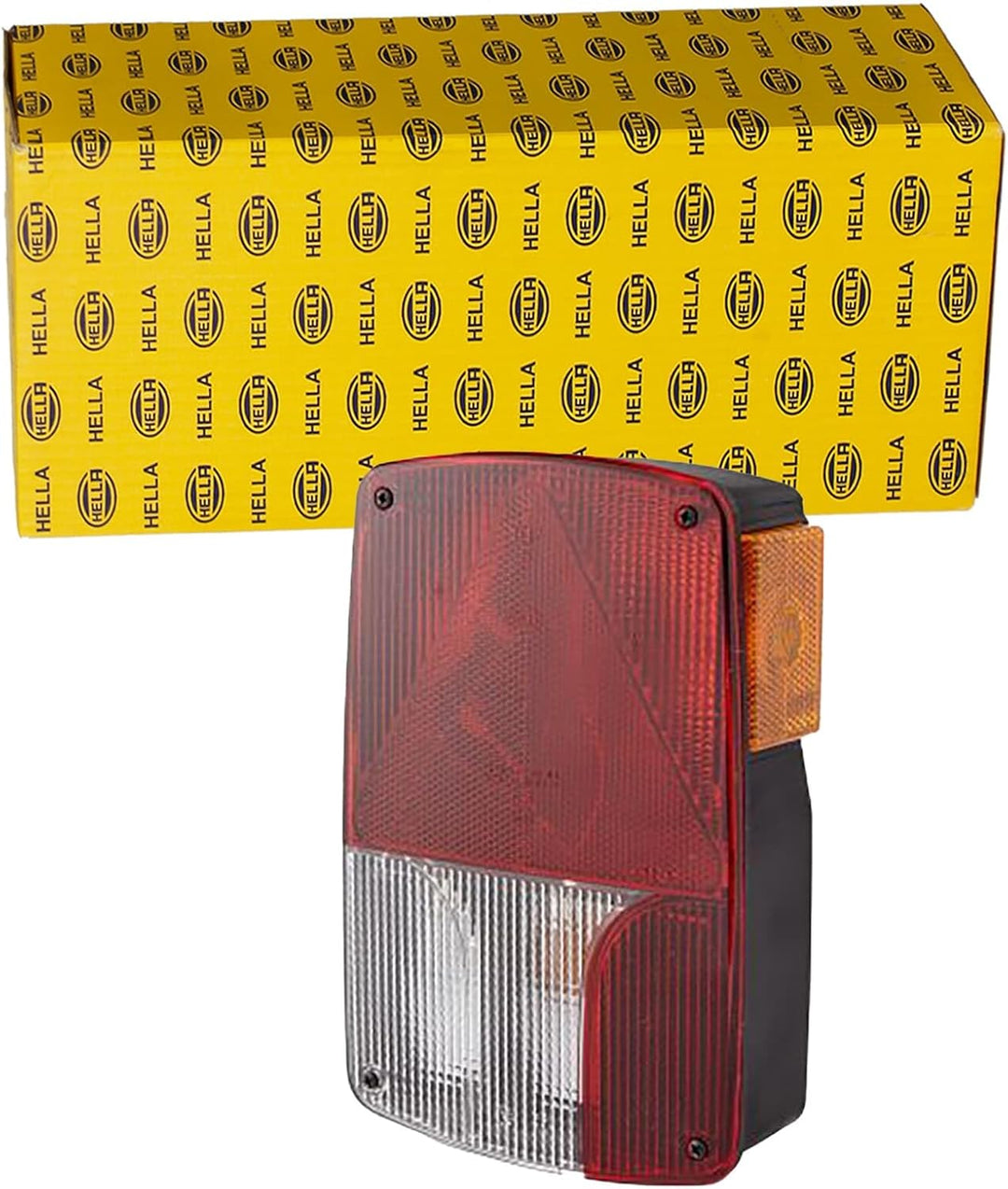 HELLA - Heckleuchte - Glühlampe - 12V - Anbau/geschraubt - Lichtscheibenfarbe: weiss/rot - Kabel: 20