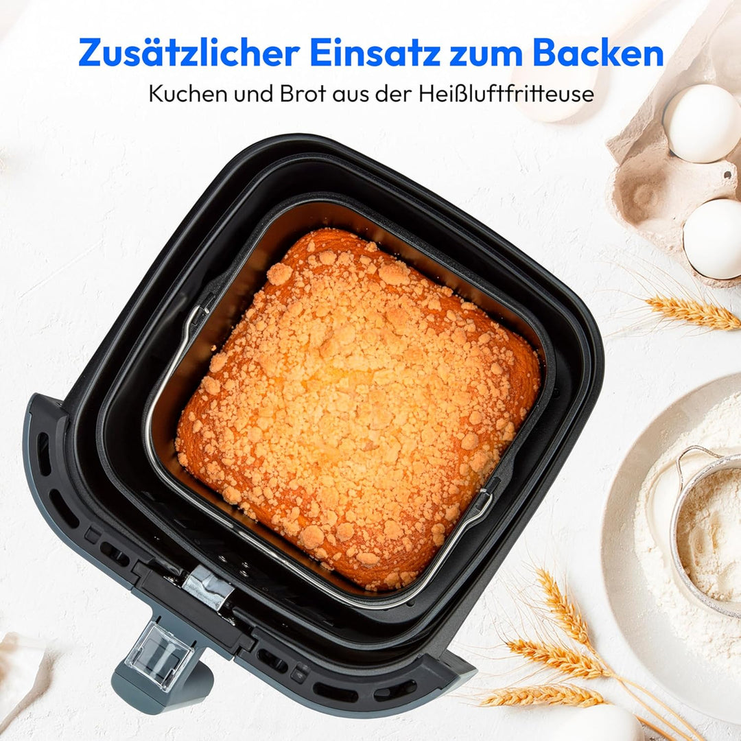 MEDION E40 XL Heissluftfritteuse (5,2 Liter, Airfryer, 2.150 Watt, 9 Automatikprogramme, Backfunktio