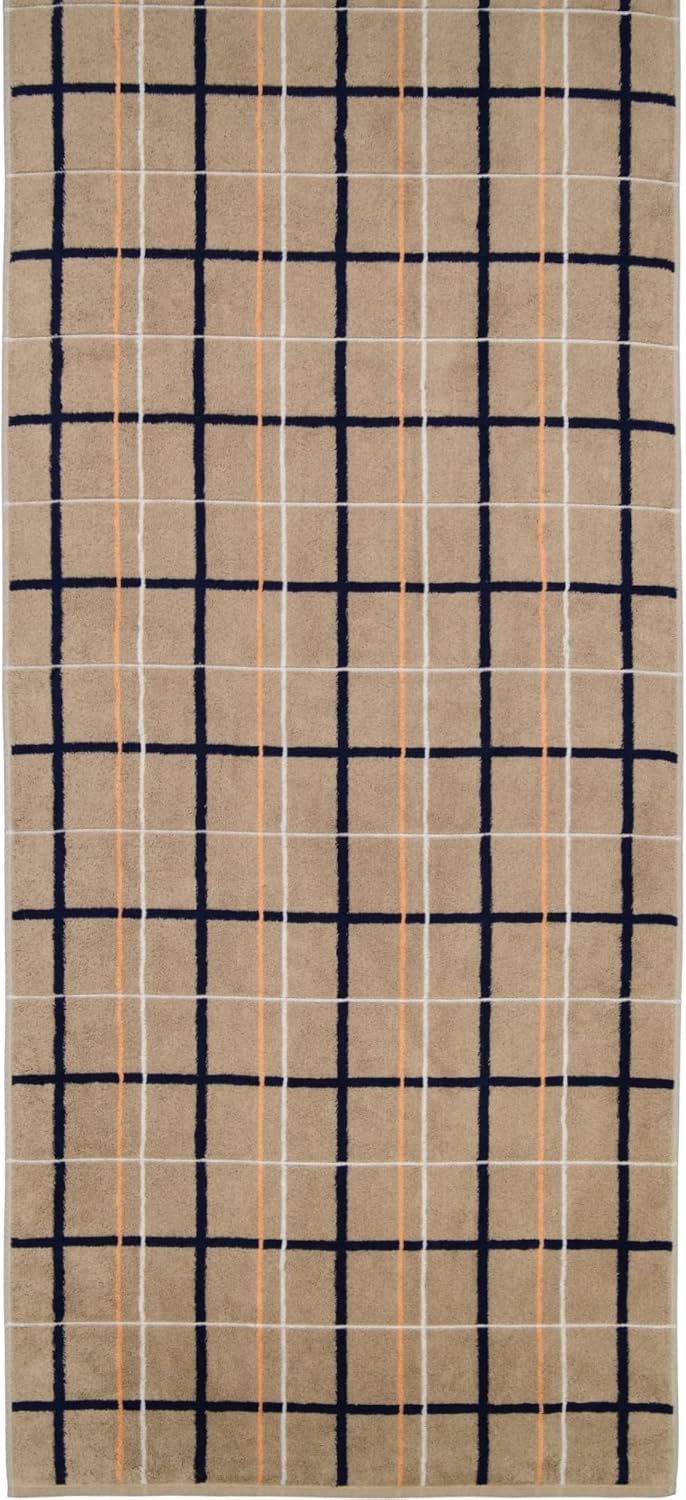 Cawö Home Handtücher Avenue Karo 339 Sand - 31 Saunatuch 70x180 cm, Saunatuch 70x180 cm