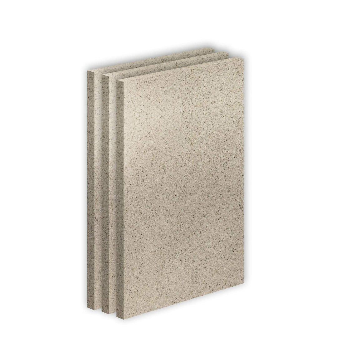 Vermiculite Platte Schamott-Ersatz SF600 Kaminofenauskleidung (3er-Pack, 25mm 400x600mm) 3er-Pack 25
