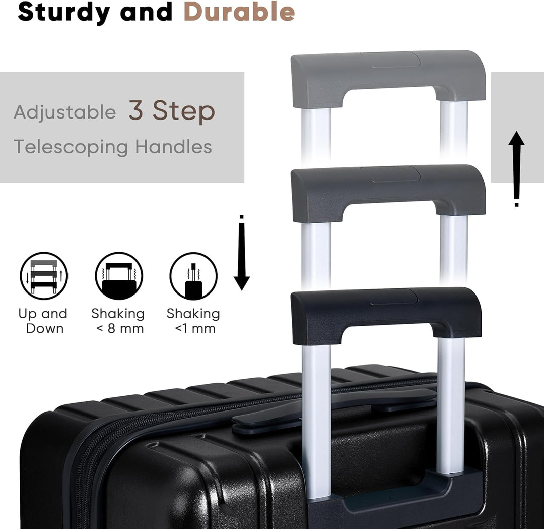 SHOWKOO Koffer Gross 75cm Hartschale Leicht Reisekoffer Polycarbonat Erweiterbar Haltbar Trolley Han